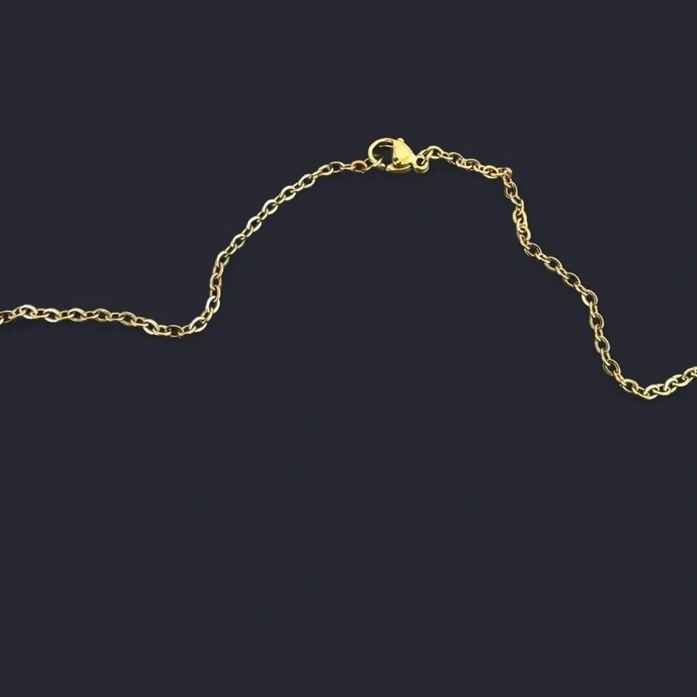 Lapis Lazuli Round Pendant Gold Necklace